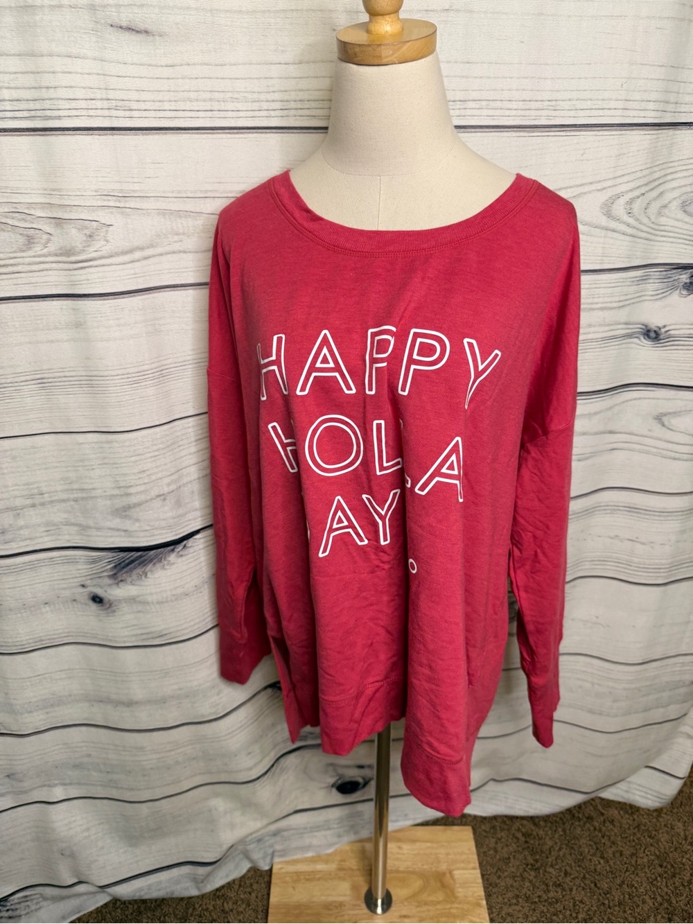 Happy Holla Days Holiday Women's Pullover Sweatshirt